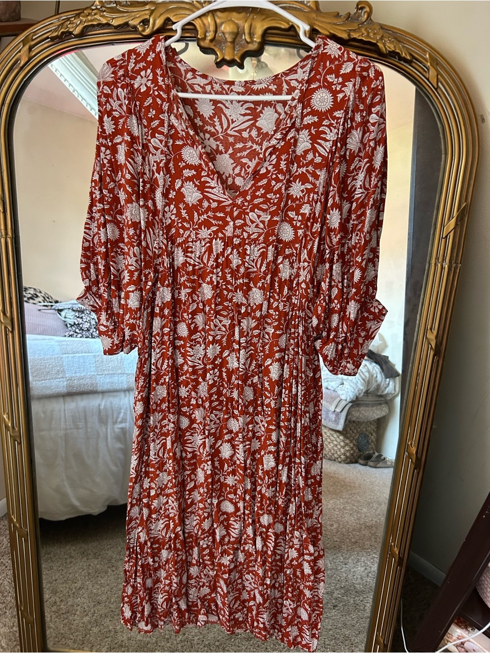 Orange Midi Dress